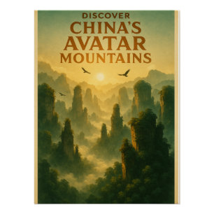 Ontdek het Avatar gebergte in China Perfect Poster