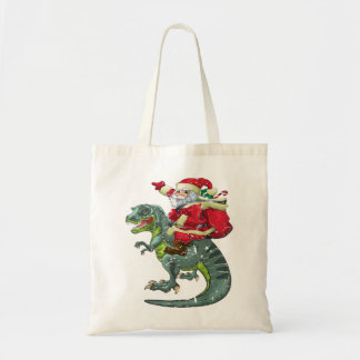 Ontdek het harde kerstcadeau van Dinosaur Tote Bag