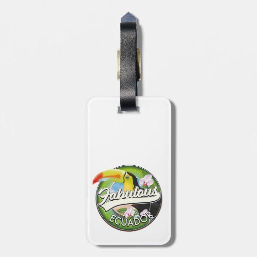 Ontdek het prachtige Ecuador logo Bagagelabel (Achterkant verticaal)