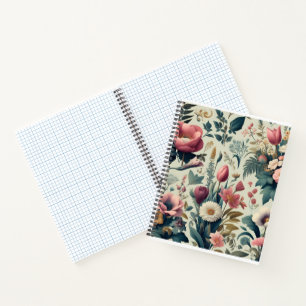 Ontdek het prachtige Floral Botanical patroon van Notitieboek