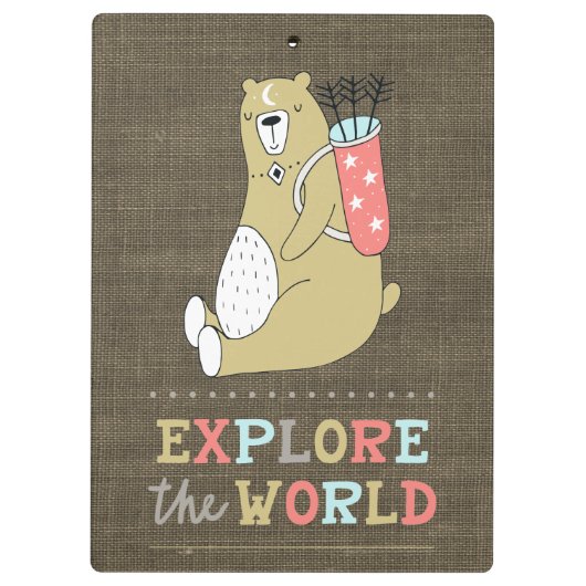 Ontdek het World Boho Beer Klembord (Achterkant)