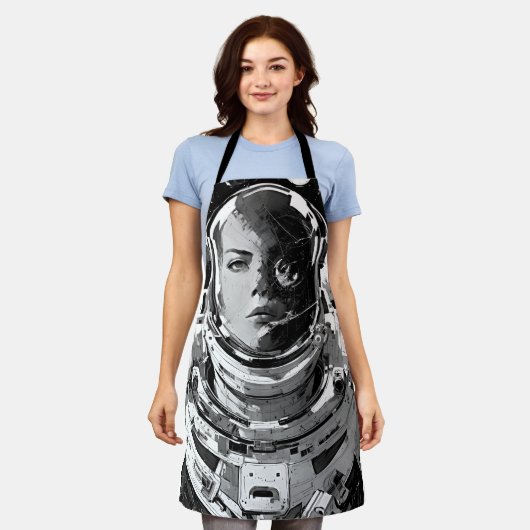 Ontdek kosmisch vertrouwen: Meisje Astronaut Schort (Gedragen)