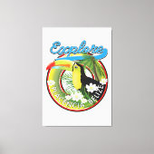 Ontdek logo reizen Placencia Belize Canvas Afdruk (Voorkant)