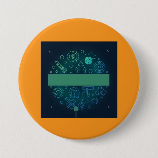 Ontdek meer grafisch ontwerp ronde button 7,6 cm (Voorkant)