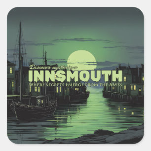 Ontdek mysterieuze Innsmouth Vierkante Sticker