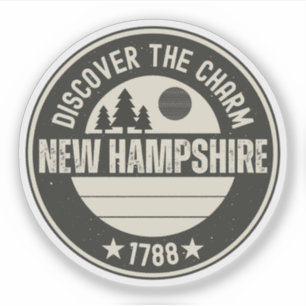 Ontdek New Hampshire - Design voor elke liefhebber Sticker