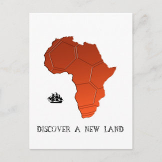 Ontdek nieuw land door voetbal briefkaart