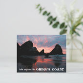 Ontdek Oregon Coast Sunrise Harris Beach Briefkaart (Staand voorkant)