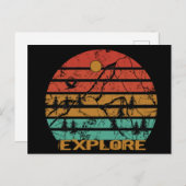 Ontdek outdoor vintage briefkaart (Voorkant / Achterkant)