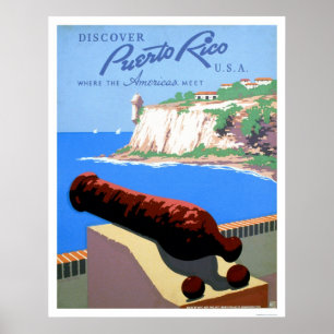 Ontdek Puerto Rico 1940 WPA Poster