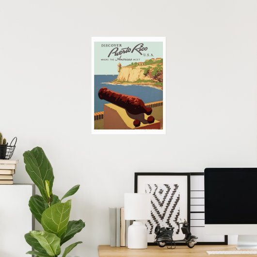 ontdek Puerto Rico - reisposter voor WPA Poster (Thuiskantoor)