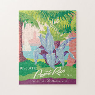 Ontdek Puerto Rico, Vintage Poster Legpuzzel