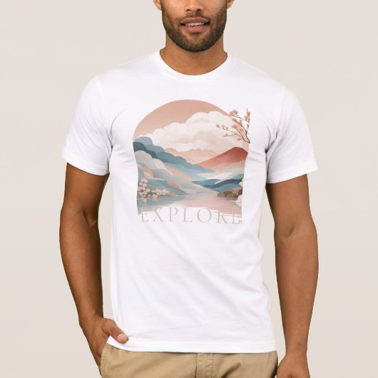 Ontdek Reizen Avontuur Landschap Graphic T-shirt (Voorkant)