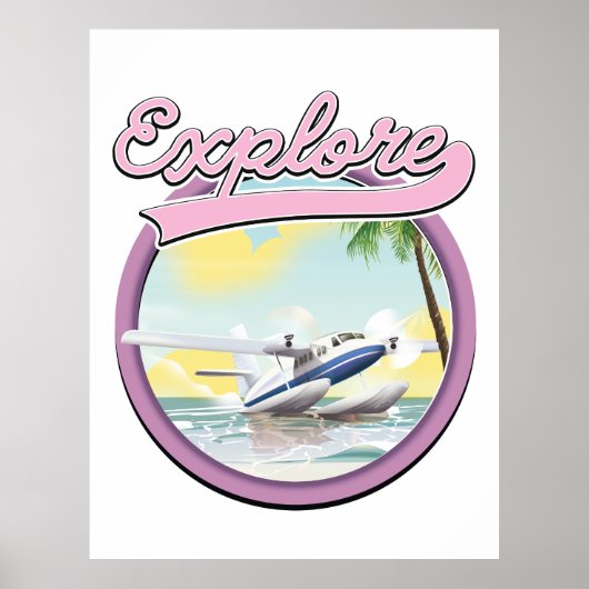 Ontdek reizen logo poster (Voorkant)