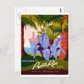 Ontdek reizen, Puerto Rico Geschiedenis Briefkaart (Voorkant / Achterkant)