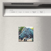 Ontdek Script Turquoise Horses Antiek Statue Magneet (Insitu (Vaatwasser))