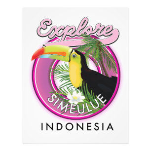 Ontdek Simeulue Indonesia logo. Foto Afdruk