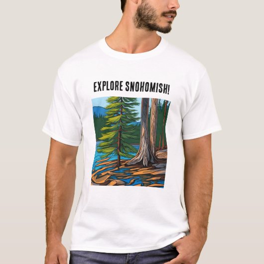 Ontdek Snohomish en John Muir citaat T-shirt (Voorkant)