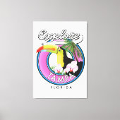 Ontdek Tampa Florida retro logo Canvas Afdruk (Voorkant)