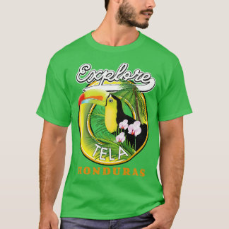 Ontdek Tela Honduras reizen T-shirt