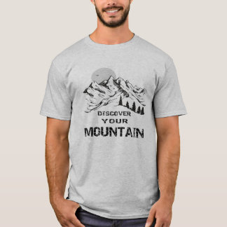 Ontdek uw Mountain Adventure fietsen en skiën T-shirt