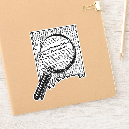 Ontdek verborgen wonderen -  vergrootglas sticker (Notitieboek)