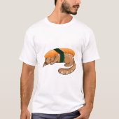 Ontdek Whimsical Sushi Cats: Omarm plezier eigenzi T-shirt (Voorkant)