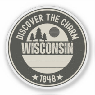 Ontdek Wisconsin - Design voor elke liefhebber Sticker