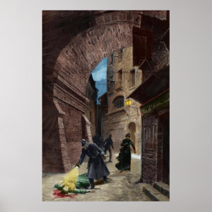 Ontdekking van een slachtoffer van Jack the Ripper Poster