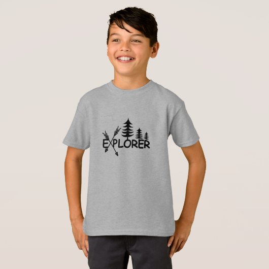 Ontdekkingsreiziger ontwerp - Kinderen Basic T-Shi T-shirt (Voorkant volledig)