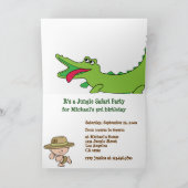 Ontdekkingsreiziger op Oerwoud Safari Birthday Inv (Binnen)