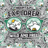 Ontdekkingsreiziger van bergen Wild Camping | Afge Sticker