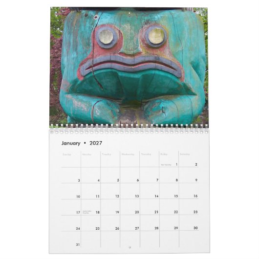 Ontdekte schatten kalender (Jan 2027)