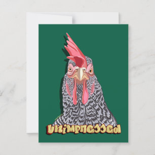 Ontevreden Barred Rock Hen Briefkaart