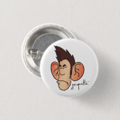 ontevreden jacquar ronde button 3,2 cm (Voorkant /achterkant)