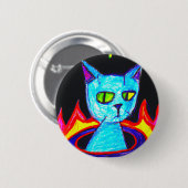 ontevreden kat ronde button 5,7 cm (Voorkant /achterkant)