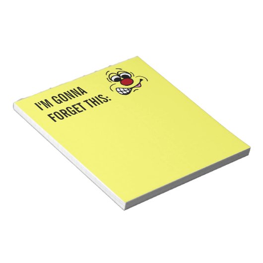 Ontevreden werknemer Face Grumpey Notitieblok (Schuin)