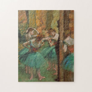 Ontgas het Roze van Dansers en Groen Legpuzzel