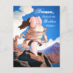 "Ontgrendel de godin binnen de briefkaarten" Briefkaart