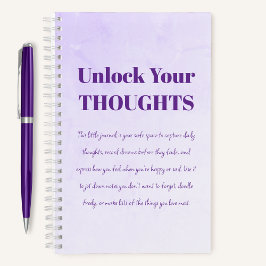 Ontgrendel je gedachten Motivatie Schrijven Dagboe Notitieboek