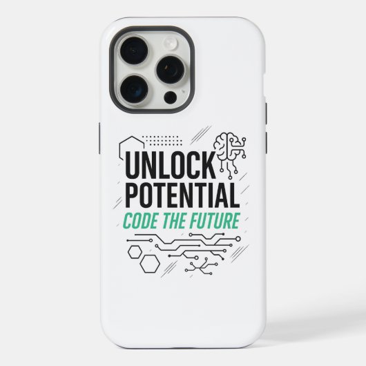 Ontgrendel Potentieel Code Toekomst Case | Tech Re iPhone Hoesje (Achterkant)
