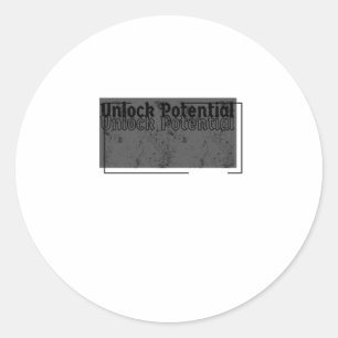 Ontgrendel potentiële minimalistische Motivatie on Ronde Sticker