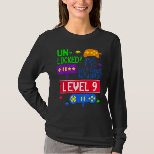 Ontgrendeld Ik heb Level 9 Arcade 9e verjaardag be T-shirt