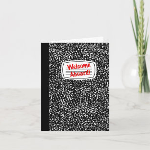 Onthaal aan boord van Notitieboekje Comp Kaart