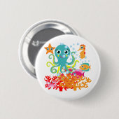 Onthaal aan de Oceaan Ronde Button 5,7 Cm (Voorkant /achterkant)