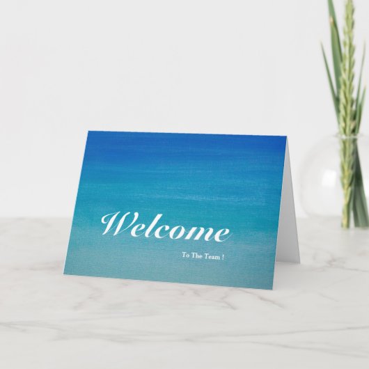 Onthaal aan het Witte Briefkaart van het Team (Voorkant)