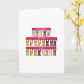 Onthaal aan Ons Team, de Katten van de Cartoon Kaart (Gele Bloem)