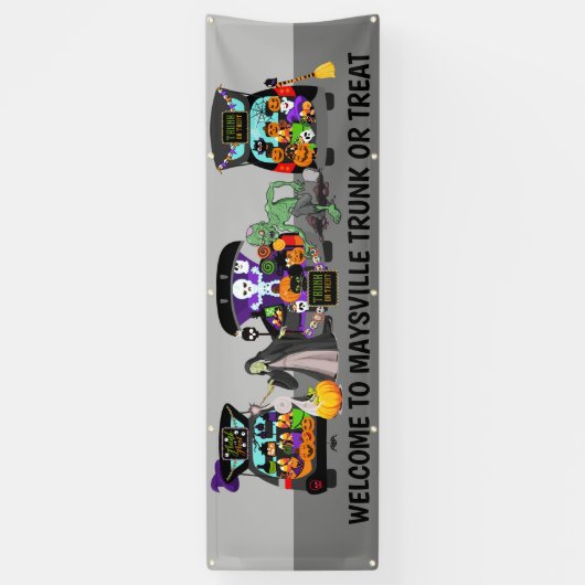 Onthaal om naamboomstam toe te voegen of te behand spandoek (Verticaal)