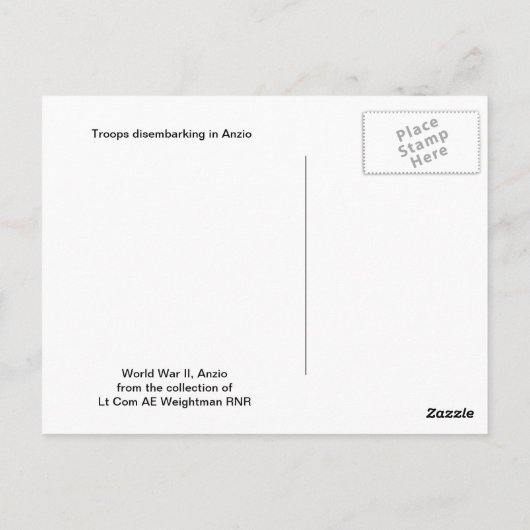 Ontheffende troepen uit de Tweede Wereldoorlog Briefkaart (Achterkant)