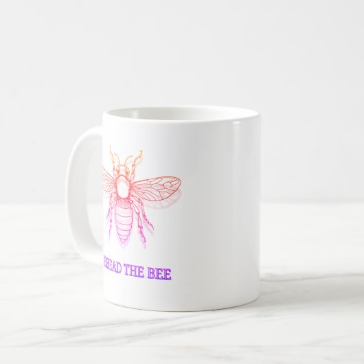 Onthoofd de bij koffiemok (Voorkant links)